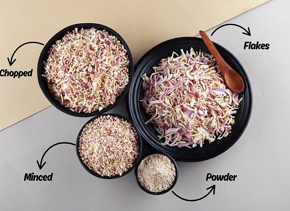 Dehydrated Pink Onion Manufacturer/Supplier and exporter India. Yogiras International